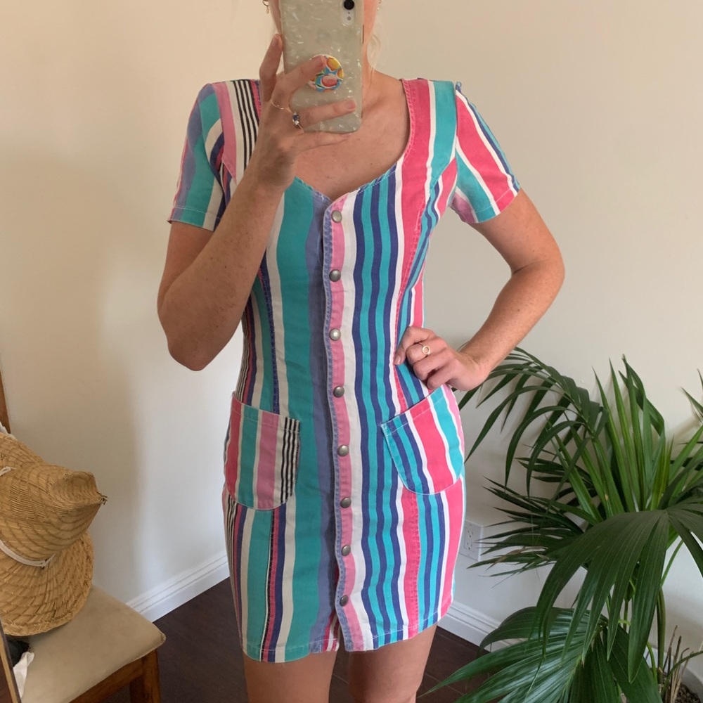 Vintage candy stripe dress